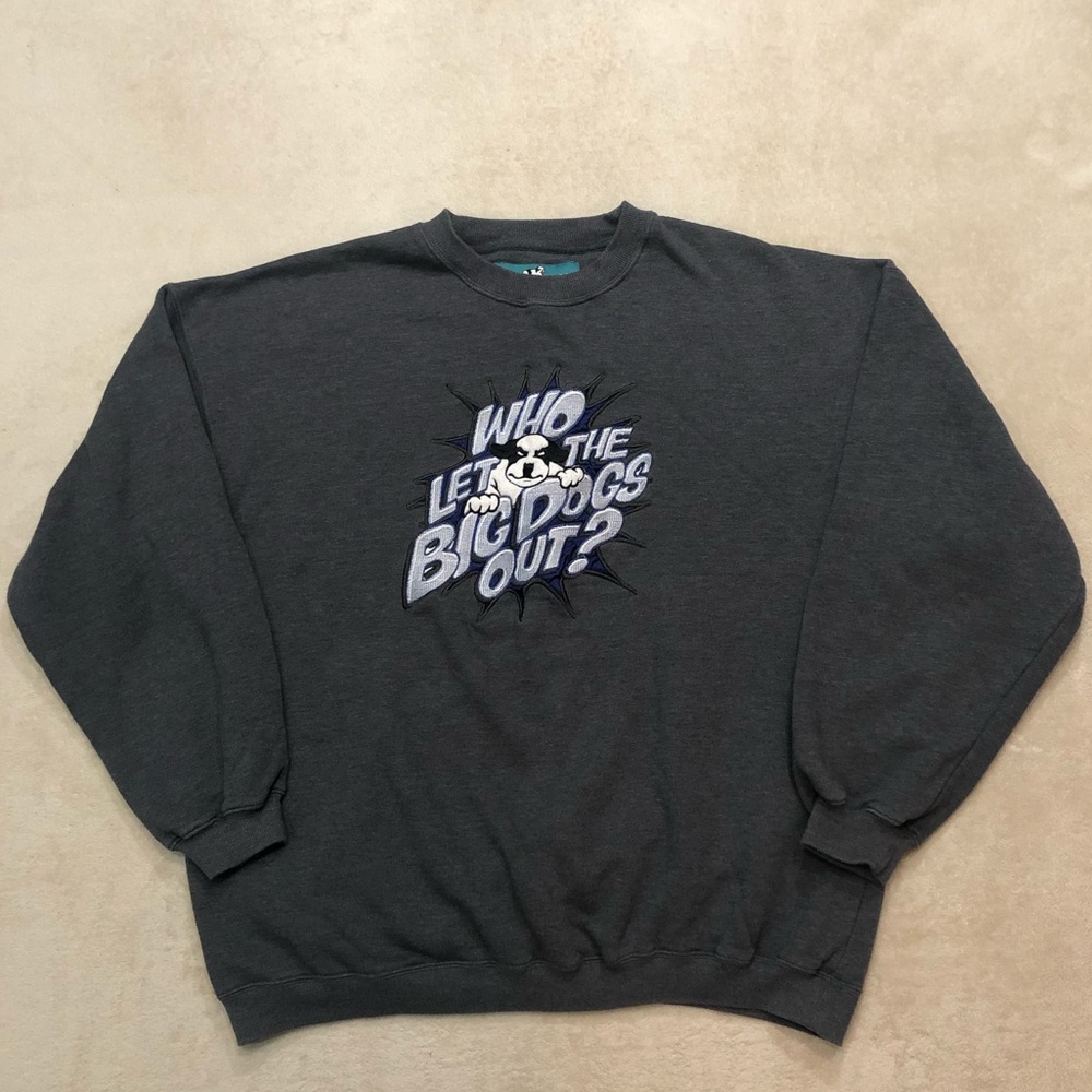 Big Dogs Vintage Dark Gray Sweatshirt, Size XL